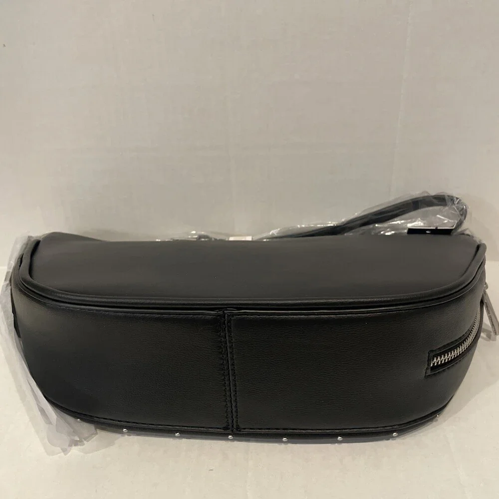 French Connection Clara Textured Crossbody Bag – Black NWT MSRP $98‎